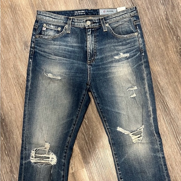 AG The Jodi Crop high rise slim flare distressed size 27R - Picture 3 of 9